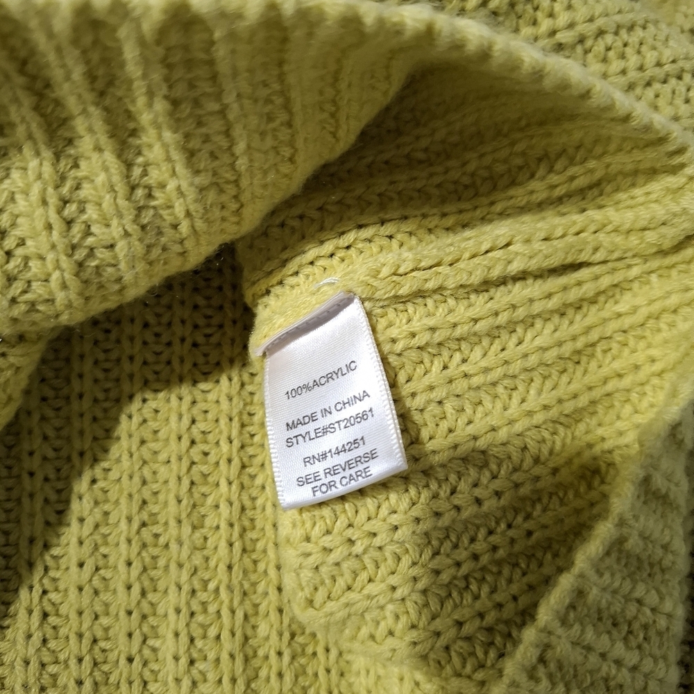 Sincerely Jules Color Block Cropped Knit Sweater Oversize See Measures - Picture 6 of 7